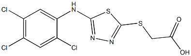 2-({5-[(2,4,5-trichlorophenyl)amino]-1,3,4-thiadiazol-2-yl}sulfanyl)acetic acid Struktur