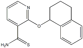 2-(1,2,3,4-tetrahydronaphthalen-1-yloxy)pyridine-3-carbothioamide Struktur