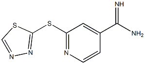 2-(1,3,4-thiadiazol-2-ylsulfanyl)pyridine-4-carboximidamide Struktur