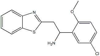 2-(1,3-benzothiazol-2-yl)-1-(5-chloro-2-methoxyphenyl)ethan-1-amine Struktur