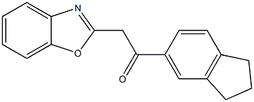 2-(1,3-benzoxazol-2-yl)-1-(2,3-dihydro-1H-inden-5-yl)ethan-1-one Struktur