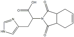 2-(1,3-dioxo-1,3,3a,4,7,7a-hexahydro-2H-isoindol-2-yl)-3-(1H-imidazol-4-yl)propanoic acid Struktur