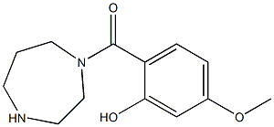 2-(1,4-diazepan-1-ylcarbonyl)-5-methoxyphenol Struktur