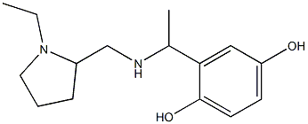 2-(1-{[(1-ethylpyrrolidin-2-yl)methyl]amino}ethyl)benzene-1,4-diol Struktur