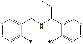 2-(1-{[(2-fluorophenyl)methyl]amino}propyl)phenol Struktur