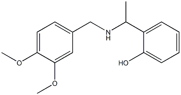 2-(1-{[(3,4-dimethoxyphenyl)methyl]amino}ethyl)phenol Struktur