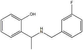 2-(1-{[(3-fluorophenyl)methyl]amino}ethyl)phenol Struktur