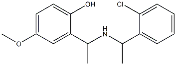 2-(1-{[1-(2-chlorophenyl)ethyl]amino}ethyl)-4-methoxyphenol Struktur