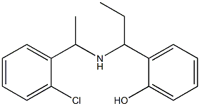 2-(1-{[1-(2-chlorophenyl)ethyl]amino}propyl)phenol Struktur