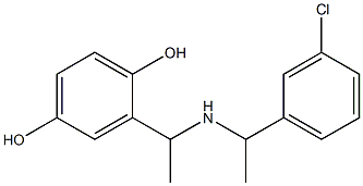 2-(1-{[1-(3-chlorophenyl)ethyl]amino}ethyl)benzene-1,4-diol Struktur