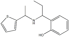 2-(1-{[1-(thiophen-2-yl)ethyl]amino}propyl)phenol Struktur