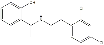 2-(1-{[2-(2,4-dichlorophenyl)ethyl]amino}ethyl)phenol Struktur