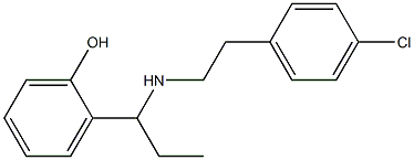 2-(1-{[2-(4-chlorophenyl)ethyl]amino}propyl)phenol Struktur