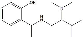 2-(1-{[2-(dimethylamino)-3-methylbutyl]amino}ethyl)phenol Struktur