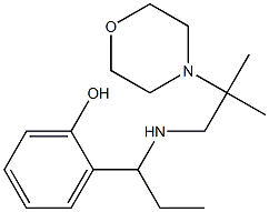 2-(1-{[2-methyl-2-(morpholin-4-yl)propyl]amino}propyl)phenol Struktur