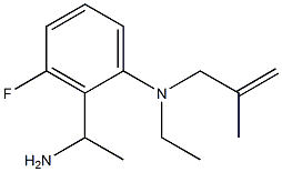 2-(1-aminoethyl)-N-ethyl-3-fluoro-N-(2-methylprop-2-en-1-yl)aniline Struktur