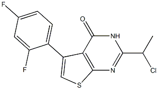 2-(1-chloroethyl)-5-(2,4-difluorophenyl)-3H,4H-thieno[2,3-d]pyrimidin-4-one Struktur