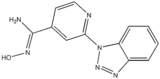 2-(1H-1,2,3-benzotriazol-1-yl)-N'-hydroxypyridine-4-carboximidamide Struktur