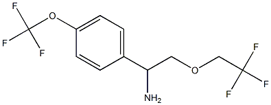 2-(2,2,2-trifluoroethoxy)-1-[4-(trifluoromethoxy)phenyl]ethan-1-amine Struktur