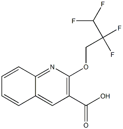 2-(2,2,3,3-tetrafluoropropoxy)quinoline-3-carboxylic acid Struktur