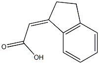 2-(2,3-dihydro-1H-inden-1-ylidene)acetic acid Struktur