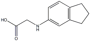 2-(2,3-dihydro-1H-inden-5-ylamino)acetic acid Struktur