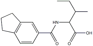 2-(2,3-dihydro-1H-inden-5-ylformamido)-3-methylpentanoic acid Struktur