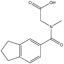 2-(2,3-dihydro-1H-inden-5-yl-N-methylformamido)acetic acid Struktur