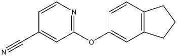 2-(2,3-dihydro-1H-inden-5-yloxy)pyridine-4-carbonitrile Struktur