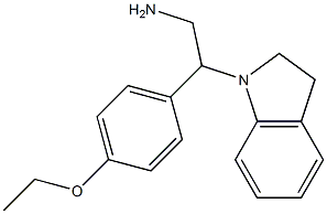 2-(2,3-dihydro-1H-indol-1-yl)-2-(4-ethoxyphenyl)ethanamine Struktur