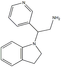 2-(2,3-dihydro-1H-indol-1-yl)-2-pyridin-3-ylethanamine Struktur