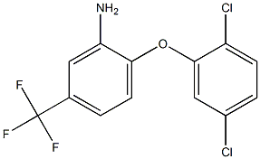 2-(2,5-dichlorophenoxy)-5-(trifluoromethyl)aniline Struktur