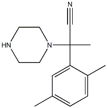 2-(2,5-dimethylphenyl)-2-(piperazin-1-yl)propanenitrile Struktur