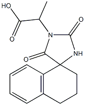 2-(2,5-dioxo-3',4'-dihydro-1H,2'H-spiro[imidazolidine-4,1'-naphthalen]-1-yl)propanoic acid Struktur