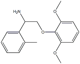 2-(2,6-dimethoxyphenoxy)-1-(2-methylphenyl)ethanamine Struktur