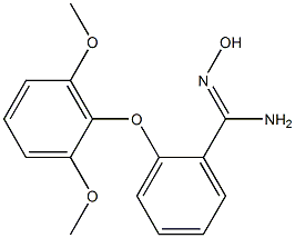 2-(2,6-dimethoxyphenoxy)-N'-hydroxybenzene-1-carboximidamide Struktur