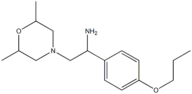 2-(2,6-dimethylmorpholin-4-yl)-1-(4-propoxyphenyl)ethanamine Struktur