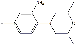 2-(2,6-dimethylmorpholin-4-yl)-5-fluoroaniline Struktur