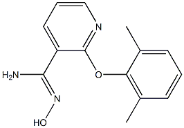 2-(2,6-dimethylphenoxy)-N'-hydroxypyridine-3-carboximidamide Struktur