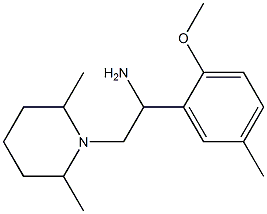 2-(2,6-dimethylpiperidin-1-yl)-1-(2-methoxy-5-methylphenyl)ethanamine Struktur