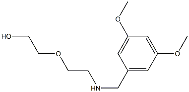 2-(2-{[(3,5-dimethoxyphenyl)methyl]amino}ethoxy)ethan-1-ol Struktur