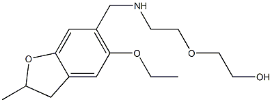 2-(2-{[(5-ethoxy-2-methyl-2,3-dihydro-1-benzofuran-6-yl)methyl]amino}ethoxy)ethan-1-ol Struktur