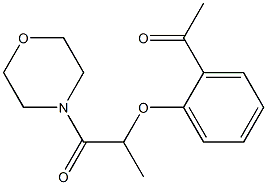 2-(2-acetylphenoxy)-1-(morpholin-4-yl)propan-1-one Struktur