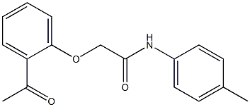 2-(2-acetylphenoxy)-N-(4-methylphenyl)acetamide Struktur