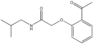 2-(2-acetylphenoxy)-N-isobutylacetamide Struktur