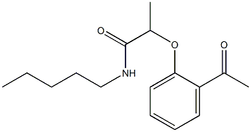 2-(2-acetylphenoxy)-N-pentylpropanamide Struktur