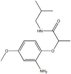 2-(2-amino-4-methoxyphenoxy)-N-(2-methylpropyl)propanamide Struktur