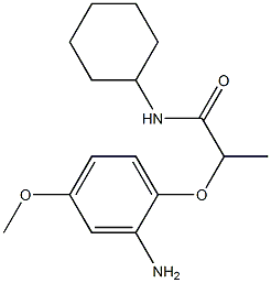 2-(2-amino-4-methoxyphenoxy)-N-cyclohexylpropanamide Struktur