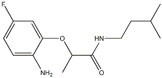 2-(2-amino-5-fluorophenoxy)-N-(3-methylbutyl)propanamide Struktur