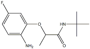 2-(2-amino-5-fluorophenoxy)-N-tert-butylpropanamide Struktur